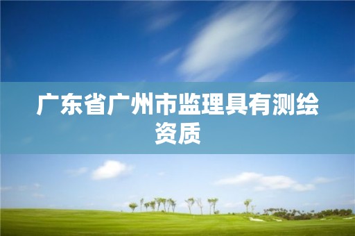 廣東省廣州市監理具有測繪資質