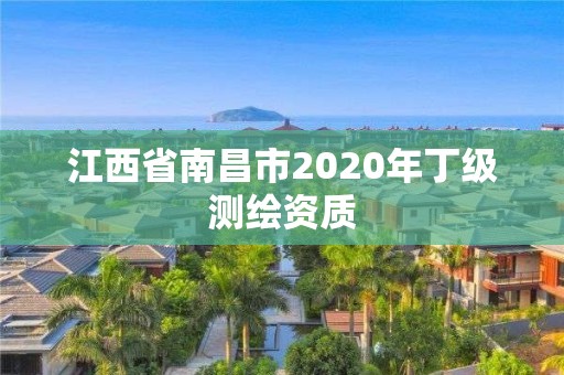 江西省南昌市2020年丁級測繪資質