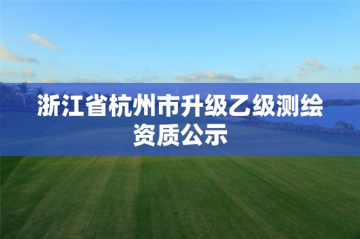 浙江省杭州市升級乙級測繪資質(zhì)公示