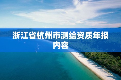 浙江省杭州市測繪資質年報內容