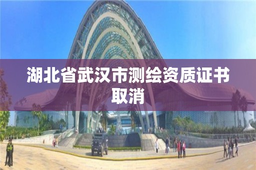 湖北省武漢市測繪資質證書取消