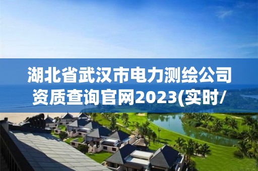 湖北省武漢市電力測繪公司資質查詢官網2023(實時/更新中)