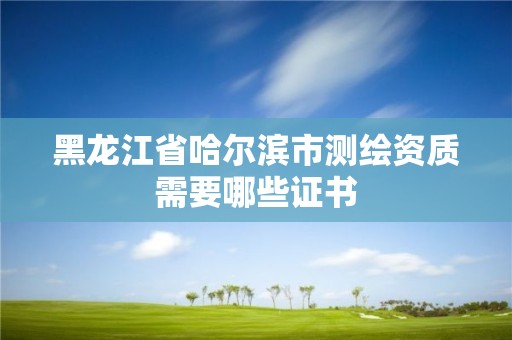 黑龍江省哈爾濱市測繪資質需要哪些證書