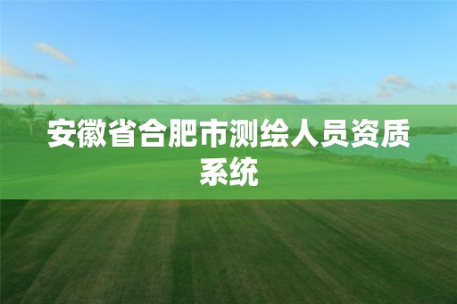 安徽省合肥市測繪人員資質系統