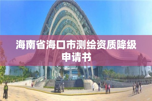 海南省海口市測繪資質降級申請書