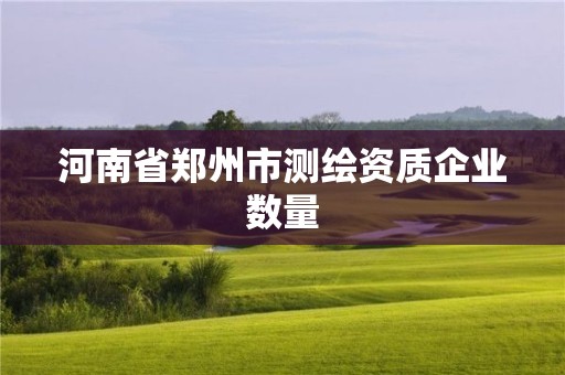 河南省鄭州市測繪資質企業數量