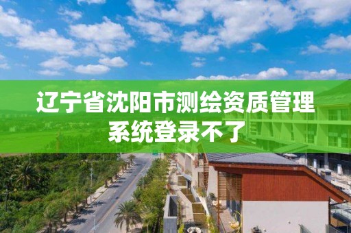 遼寧省沈陽市測繪資質管理系統登錄不了