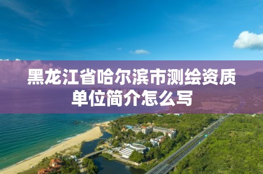 黑龍江省哈爾濱市測繪資質單位簡介怎么寫