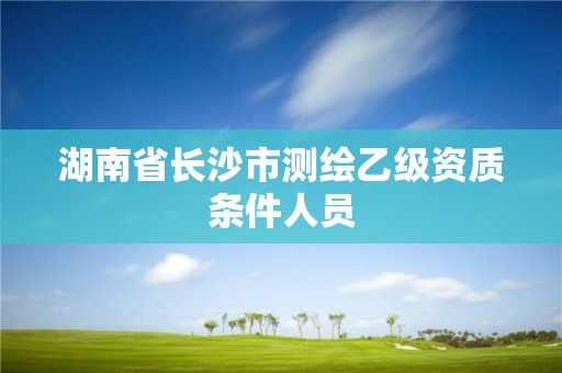 湖南省長沙市測繪乙級資質(zhì)條件人員