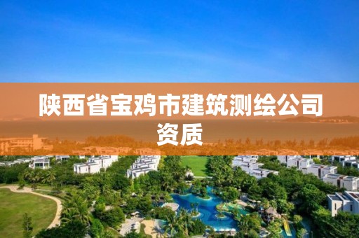 陜西省寶雞市建筑測繪公司資質(zhì)