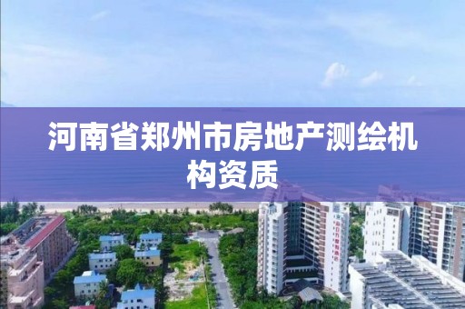 河南省鄭州市房地產測繪機構資質