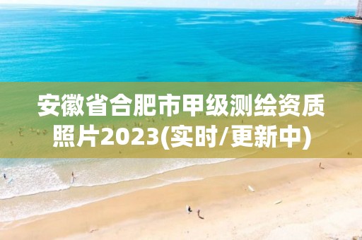 安徽省合肥市甲級測繪資質(zhì)照片2023(實時/更新中)