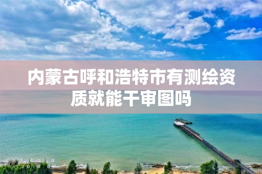 內蒙古呼和浩特市有測繪資質就能干審圖嗎