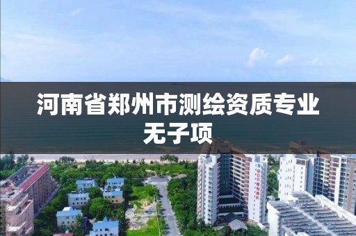 河南省鄭州市測繪資質專業無子項