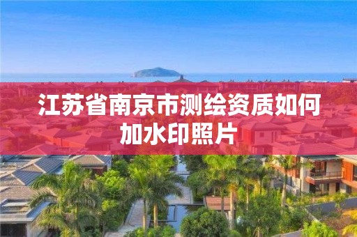 江蘇省南京市測繪資質如何加水印照片