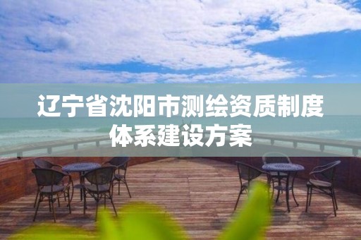 遼寧省沈陽市測繪資質(zhì)制度體系建設方案