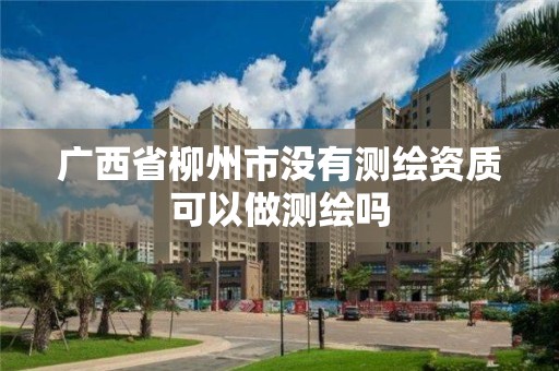 廣西省柳州市沒有測繪資質可以做測繪嗎