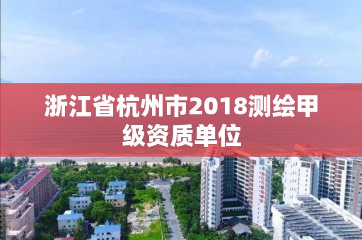 浙江省杭州市2018測(cè)繪甲級(jí)資質(zhì)單位