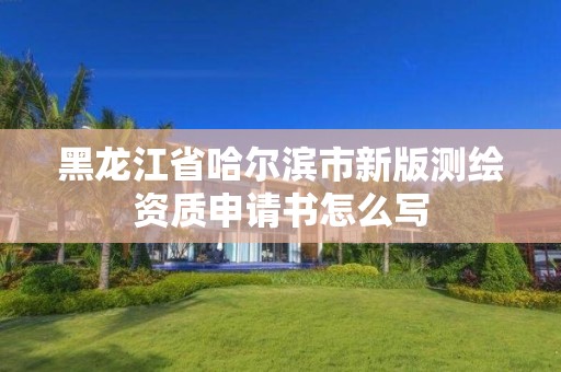 黑龍江省哈爾濱市新版測繪資質(zhì)申請書怎么寫