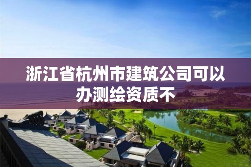 浙江省杭州市建筑公司可以辦測繪資質(zhì)不