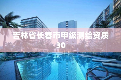 吉林省長春市甲級測繪資質30