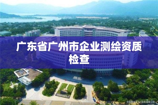 廣東省廣州市企業(yè)測(cè)繪資質(zhì)檢查