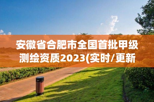 安徽省合肥市全國首批甲級測繪資質2023(實時/更新中)