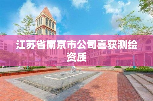 江蘇省南京市公司喜獲測繪資質