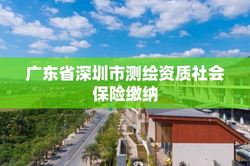 廣東省深圳市測繪資質社會保險繳納