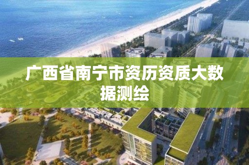 廣西省南寧市資歷資質大數據測繪