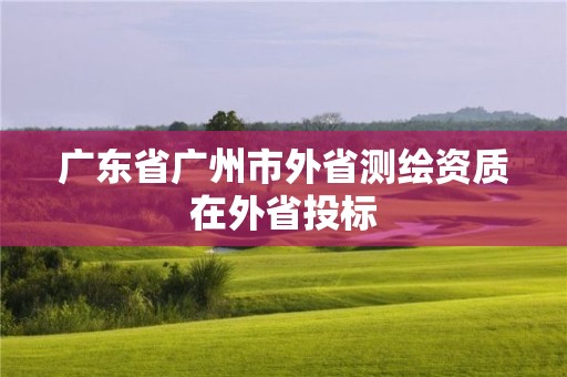 廣東省廣州市外省測繪資質在外省投標