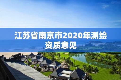 江蘇省南京市2020年測繪資質(zhì)意見