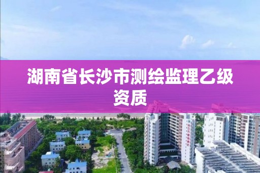 湖南省長沙市測繪監理乙級資質