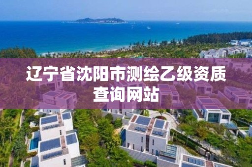 遼寧省沈陽市測繪乙級資質查詢網站