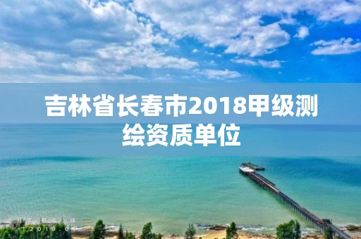 吉林省長春市2018甲級測繪資質單位