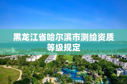 黑龍江省哈爾濱市測繪資質等級規(guī)定