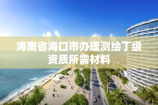 海南省海口市辦理測繪丁級資質(zhì)所需材料