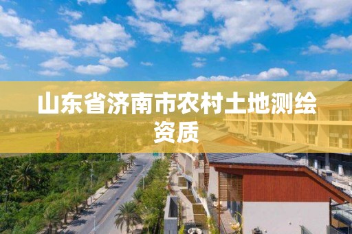 山東省濟南市農村土地測繪資質