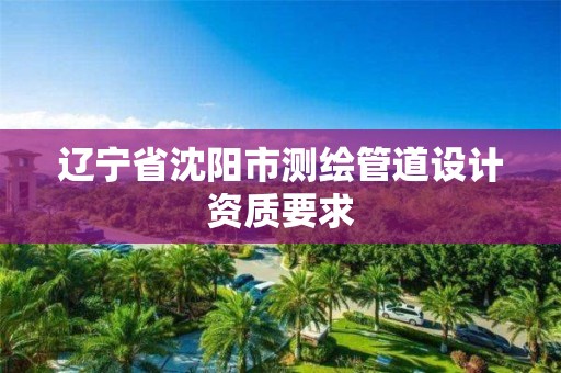 遼寧省沈陽市測繪管道設(shè)計(jì)資質(zhì)要求