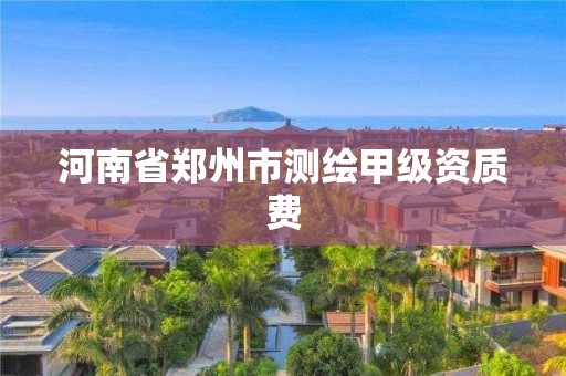 河南省鄭州市測(cè)繪甲級(jí)資質(zhì)費(fèi)