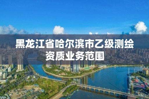 黑龍江省哈爾濱市乙級(jí)測(cè)繪資質(zhì)業(yè)務(wù)范圍