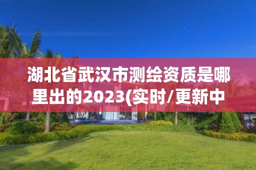 湖北省武漢市測繪資質是哪里出的2023(實時/更新中)