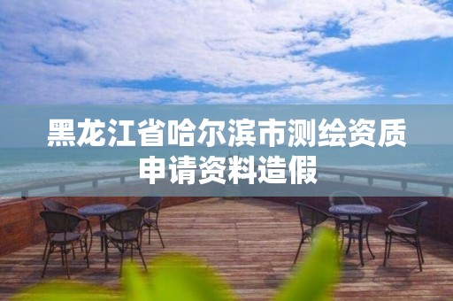 黑龍江省哈爾濱市測繪資質(zhì)申請資料造假