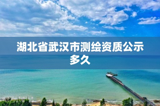 湖北省武漢市測繪資質公示多久