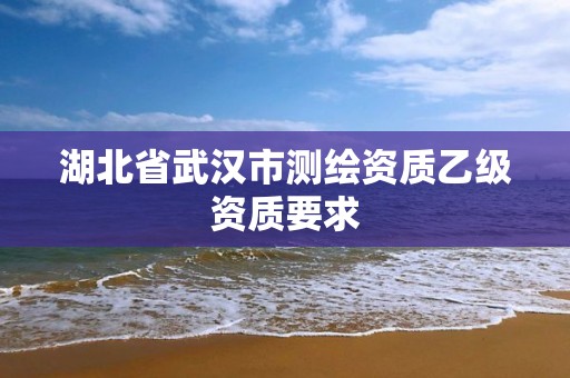 湖北省武漢市測(cè)繪資質(zhì)乙級(jí)資質(zhì)要求