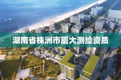 湖南省株洲市廈大測繪資質