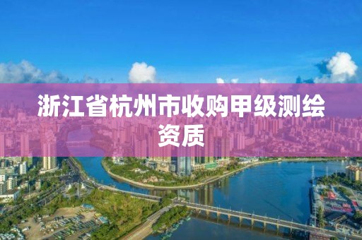 浙江省杭州市收購甲級測繪資質