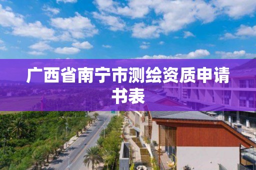 廣西省南寧市測繪資質申請書表