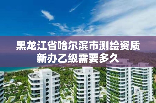 黑龍江省哈爾濱市測繪資質新辦乙級需要多久