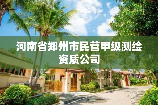 河南省鄭州市民營甲級測繪資質公司